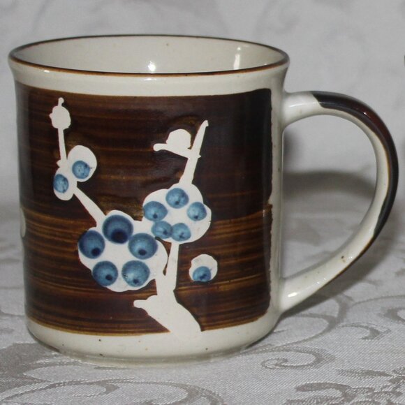 Speckled Otagiri Style Stoneware Mugs | Vintage Hand Painted Retro Mugs - Picture 4 of 16